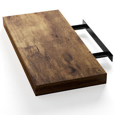 B-Ware Schweberegal 50cm dunkle Eiche Regal 