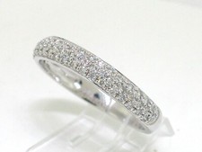 Memory Brillant Ring 585 Weißgold 14Kt Gold 58 Brillanten total 0,30ct Wesselton