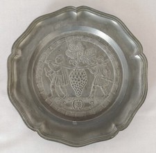 Zinnteller Zinn Zierteller Sammelteller Wand Deko Zinnengel Zink Zinkengel Blei