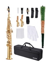 VEVOR Sopransaxophon B-Dur 23-Tasten Sax Anfänger Kit Tragetasche Mundstück