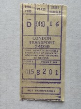 London Transport Gibson Machine Route 015 Bus Tram Ticket - 1986