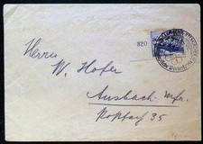 OLYMPISCHE WINTERSPIELE 1936 Garmisch-Partenkirchen - Ansbach EF MiNr 602