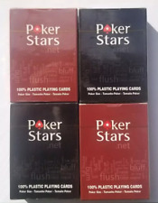 4 x Poker Karten Spielkarten 100% Plastik Romme Canasta Casino Bridge Mau  .