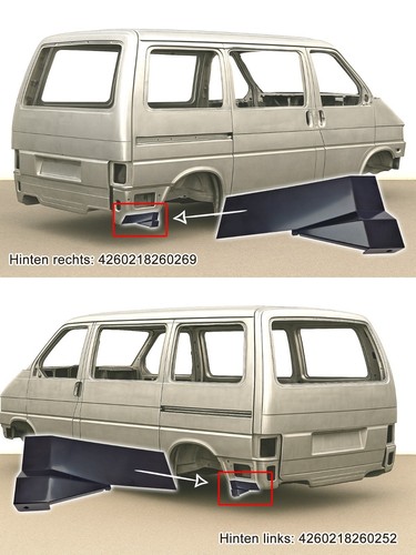 Reparaturblech hinten - 2x,