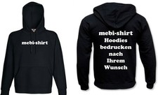 Hoodie Kapuzenpulli bedrucken mit Ihrem Wunschtext, Logo, Firmen, Namen