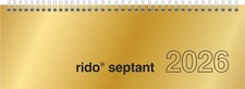 rido idé Tischkalender "septant" 2026 Glanzkarton gold