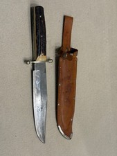 großes Jagdmesser / Bowie Messer # Anton Wingen # Othello Solingen#Leder-Scheide