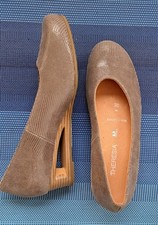 NEU! Extravag. Damen-Leder-Pumps - THERESIA M. - Gr.  36 (3 1/2 H) - grau/braun