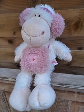 Nici Svenja Jolly Mäh ca 35 cm Schaf mit Muff und Ohrenschutz weiß rosa