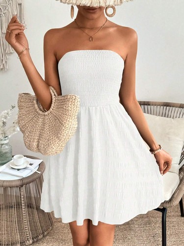 Kurzes damenkleid trägerlos - kurzes,