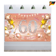 60 Geburtstag Banner Roségold