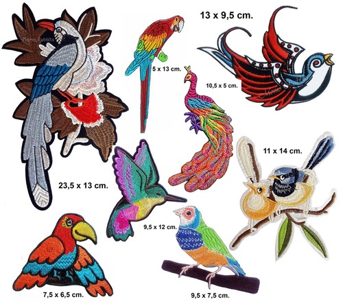 Vögel aufbügler aufnäher - vÖgel,