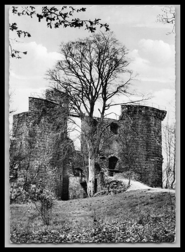 Ansichtskarte burgruine - ansichtskarte,