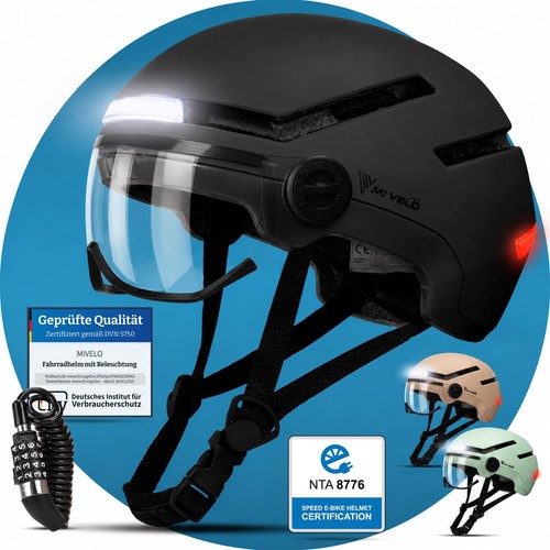 Mivelo fahrradhelm mit visier - mit,
