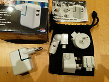 2 fach 1000mAh USB Netzteil Reise Kfz Schnell Ladegerät Handy Tablett Kamera