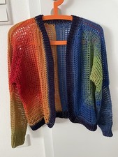 Granny Square Hexagon Häkeljacke  Jacke Damen Cardigan Handmade