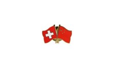 Schweiz - China Flaggen Pin