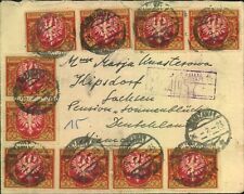 1923, 1.3., registered letter from SLAWA with 20 pieces 50 Fen.