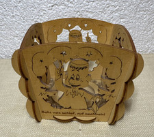 Windlicht aus Holz "Arthur, mei Schutzengel" HELA Erzgebirge 9x9x7 cm