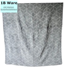 Kuscheldecke Baumwolle Dralon 150x200 Wohndecke Sofadecke Waben Wende hell grau