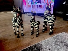 3 Mal Holz Designer Zebras