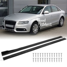 Für Audi A4 B8 Seitenschweller Spoilerlippe Splitter Diffusor Glänzend Schwarz