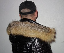 Fuchs Pelz Kapuze Kragen XXL Echt Fell Besatz Jacke Parka Mantel Silberfuchs Fox