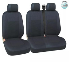 2+1 Sitzbezüge Bus Premium Schwarz Polyester Bezüge Luxus passend für Iveco Opel
