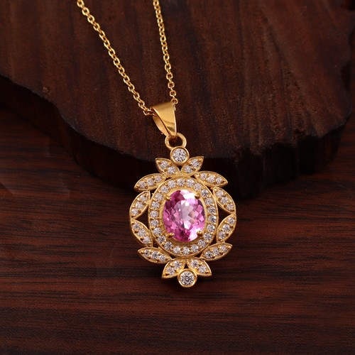 10x8 oval pink saphir - pink,