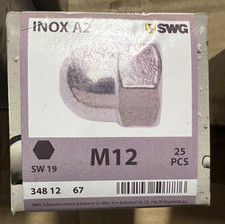 Edelstahl Hutmuttern Mutter M12  25Stück rostfrei / XO1Blau7