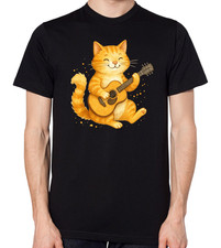 Süße Katze spielt Gitarre