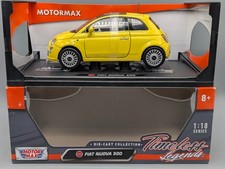 Modellautos 1:18 Motor Max Fiat Nuova 500 Gelb in OVP