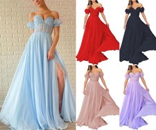 Langes Chiffon-Kleid mit