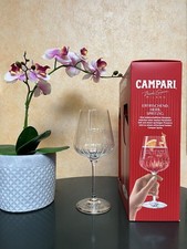 Campari Glas - Cocktailglas - Relief - Stielglas - 0,49cl - Neu & OVP