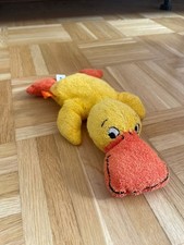 TCM Tchibo Ente Badetier Frottee gelb orange Kuscheltier Stofftier 24 cm