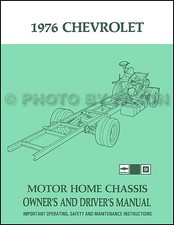 1976 Chevrolet Motor Heim Chassis Owners Manuell Chevy P30 Wohnmobil Führung