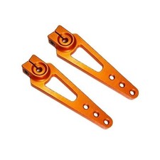 ✅ 2 x Alu Servohorn Servohebel 56 mm gold CNC 25T für Futaba, Align, Savöx, KST