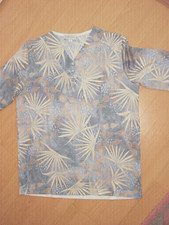 sehr schöner leichter Feinstrick Pullover "Barisal" blau-gelb-Töne  Gr.  38 M