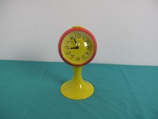Blessing Wecker Uhr Tischuhr Kaminuhr 70er Jahre Design Tulpenfuss rot gelb