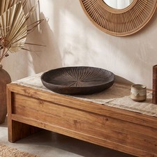 Dekoschale Teak Holz geölt