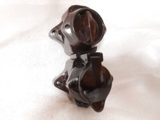 Originale Bakelit Dreh Licht Schalter Steckdose Kombi doppel Aufputz schwarz 