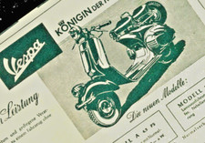 "KÖNIGIN der Motorroller VESPA Modell A der HOFFMANN Werke" Lintorf Werbung 1954