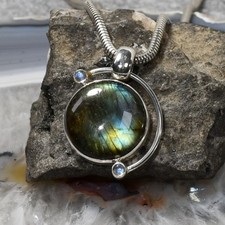 Labradorit Anhänger, 925er