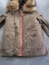 We Love Furs - Jacke  mit Echtpelz + Innenfutter, Größe S, NEU, olive