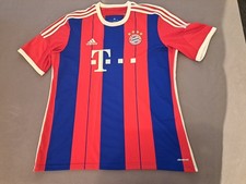 Adidas T-Shirt FC Bayern München 2014 - weiß/blau/rot - Größe XL - Telekom-Druck