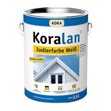 KORA Koralan Isolierfarbe weiss 2.5 LTR deckende Sperrgrundierung Holzschutz