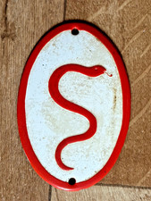 Altes Emailleschild Oval