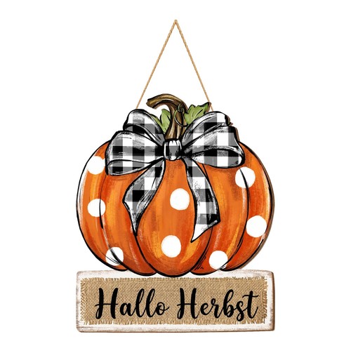 Herbstdeko holz türhänger - herbstdeko,