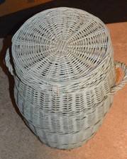 Blau Geflecht Tonne Wäschekorb reinschmeißen Innenfutter