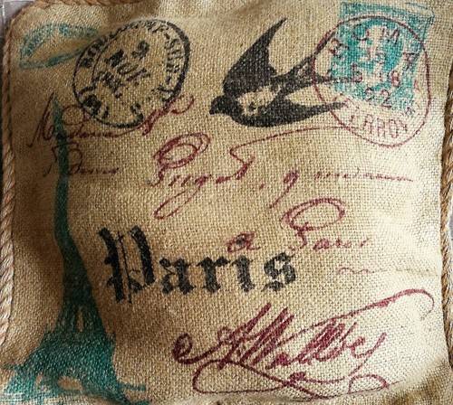 Dekokissen paris vintage - dekokissen,